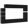 vidaXL Ensemble meuble TV 9 pc Ch&ecirc;ne noir Bois d'ing&eacute;nierie