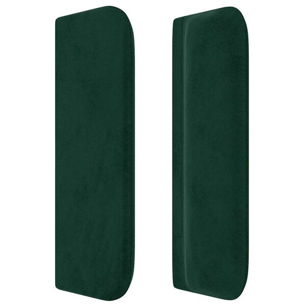 vidaXL T&ecirc;te de lit avec oreilles Vert fonc&eacute; 83x16x78/88 cm Velours