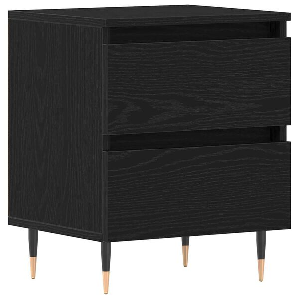 vidaXL Cabinet de chevet Ch&ecirc;ne noir 40 x 35 x 50 cm Bois d'ing&eacute;nierie