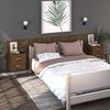vidaXL Tables de chevet murales 2 pcs Ch&ecirc;ne marron