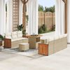 vidaXL Ensemble de canapé de jardin 10 pcs Beige et crème