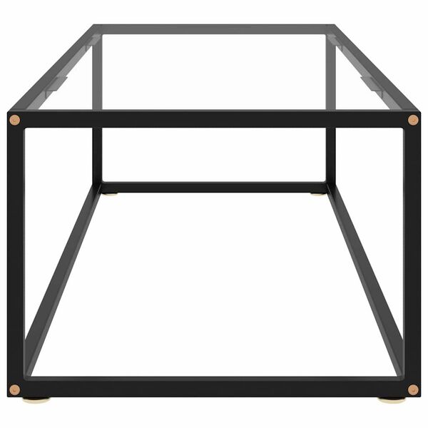 vidaXL Table basse Noir avec verre tremp&eacute; 120x60x35 cm