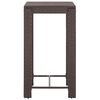 vidaXL Meubles de bar de jardin 3pcs et coussins Résine tressée Marron