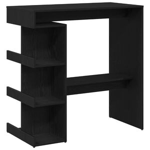 vidaXL Table de bar 100 x 48 x 101,5 cm Bois d'ing&eacute;nierie Ch&ecirc;ne noir