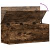 vidaXL Bo&icirc;te de rangement ch&ecirc;ne fum&eacute; 90x35x35 cm bois d'ing&eacute;nierie