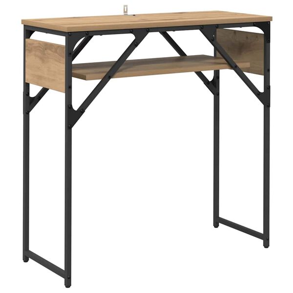 vidaXL TableConsole Ch&ecirc;ne artisanal 75x30x75cm Bois d'ing&eacute;nierie