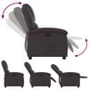 vidaXL Fauteuil inclinable électrique marron foncé cuir véritable