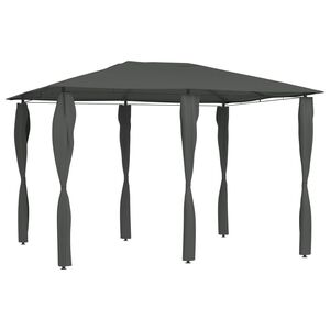 vidaXL Belv&eacute;d&egrave;re &agrave; rev&ecirc;tement de poteaux 3x4x2,6 m Anthracite 160 g/m&sup2;