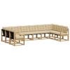 vidaXL Ensemble de canap&eacute;s d'ext&eacute;rieur 10 pcs Blanc et Beige
