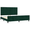 vidaXL Cadre de lit sans matelas vert fonc&eacute; 160x200 cm velours