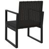 vidaXL Fauteuil de jardin avec coussin Noir R&eacute;sine tress&eacute;e