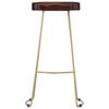 vidaXL Tabourets de bar Gavin lot de 2 bois de manguier massif