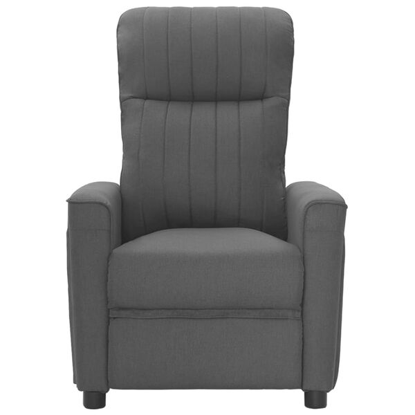 vidaXL Fauteuil inclinable Gris fonc&eacute; Tissu