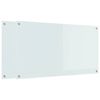 vidaXL Cr&eacute;dence de cuisine 2 pcs Blanc 110 x 60 cm verre tremp&eacute;
