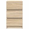 vidaXL Table de chevet avec 3 tiroirs chêne sonoma 39x35x65 cm