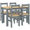 vidaXL Ensemble &agrave; manger PANAMA 5 pcs gris bois de pin massif