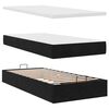 VidaXL Cadre de lit ottoman avec matelas noir 200x200cm velours