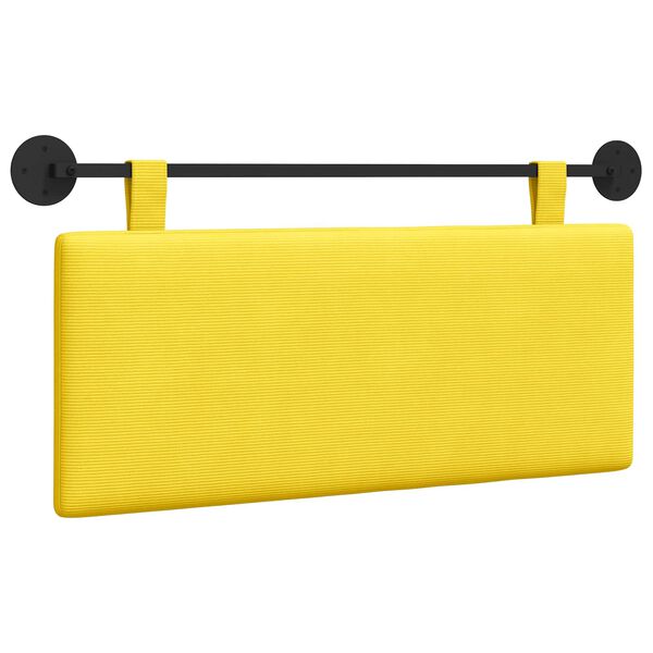 vidaXL T&ecirc;te de lit suspendue Montage mural Uni Tissu en velours c&ocirc;tel&eacute;