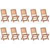 vidaXL Ensemble &agrave; manger de jardin 11 pcs 220x90x75 cm bois d'acacia
