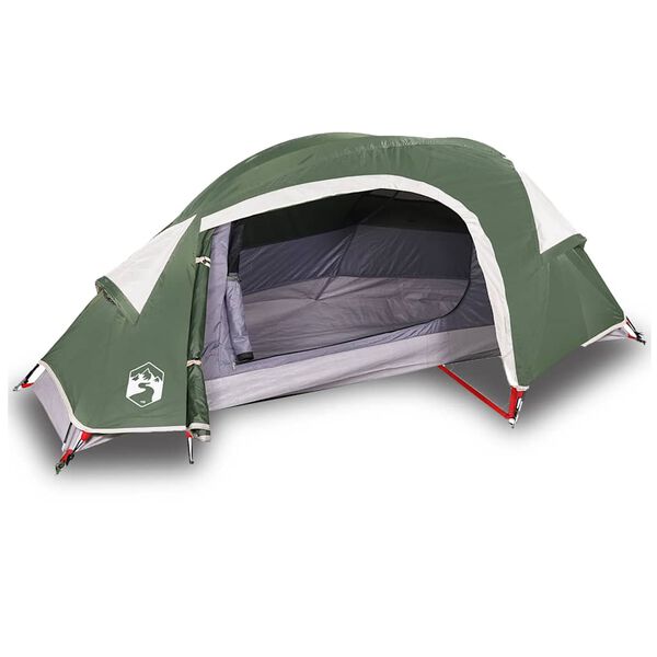 vidaXL Tente de camping &agrave; d&ocirc;me 1 personne vert imperm&eacute;able