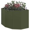 vidaXL Jardinière d'Angle Vert olive 60 x 60 x 50 cm Acier