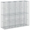 vidaXL Lit sur&eacute;lev&eacute; gabion 2 pcs Argent&eacute; 170 x 50 x 150 cm