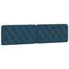 vidaXL Lit avec matelas bleu 200x200 cm velours