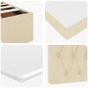 VidaXL Cadre de lit ottoman avec matelas cr&egrave;me 180x200 cm tissu