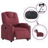 vidaXL Fauteuil inclinable &eacute;lectrique Rouge bordeaux Tissu