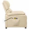 vidaXL Fauteuil &eacute;lectrique de massage Cr&egrave;me Tissu