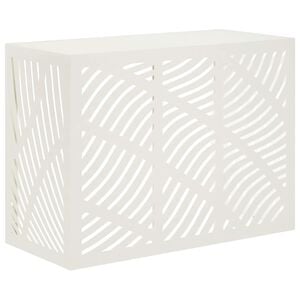 vidaXL Housse de climatiseur Blanc 110 x 50 x 80 cm Acier
