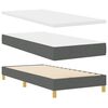 vidaXL Lit &agrave; Ressorts avec matelas Gris fonc&eacute; 80 x 200 cm tissu