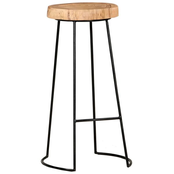 vidaXL Tabourets de bar lot de 2 bois d'acacia massif
