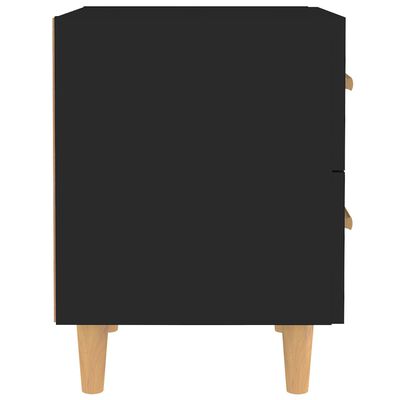 vidaXL Tables de chevet 2 pcs Noir 40x35x47,5 cm