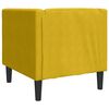 vidaXL Fauteuil Chesterfield jaune velours