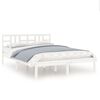 vidaXL Cadre de lit sans matelas blanc 150x200 cm bois massif