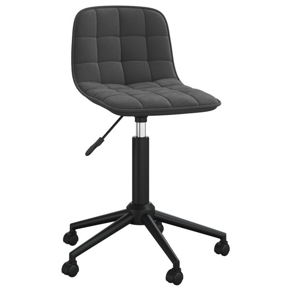 vidaXL Chaise pivotante de salle &agrave; manger Noir Velours