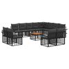 vidaXL Ensemble de canap&eacute;s d'ext&eacute;rieur 13 pc Noir et Gris fonc&eacute;