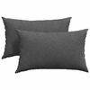 vidaXL Coussins de canapé 2 pcs Gris foncé 50 x 30 cm
