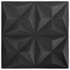 vidaXL Panneaux muraux 24 pcs Origami Noir 50 x 50 cm Mousse XPS