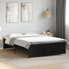vidaXL Cadre de lit sans matelas noir 140x190 cm