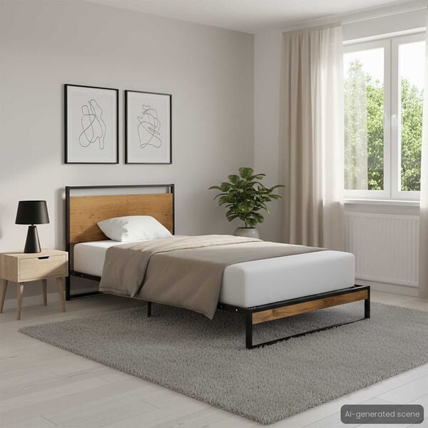 vidaXL Cadre de lit sans matelas métal 100x200 cm