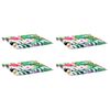 vidaXL Coussins de chaise de jardin lot de 4 multicolore 40x40x4 cm