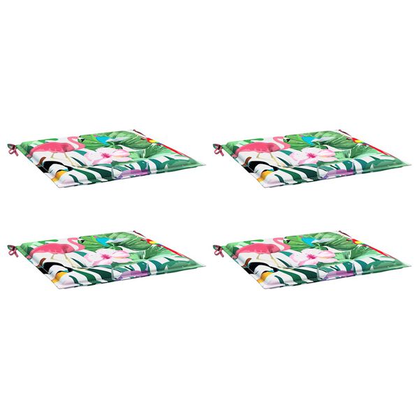 vidaXL Coussins de chaise de jardin lot de 4 multicolore 40x40x4 cm