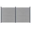 vidaXL Poteaux de cl&ocirc;ture 3 pcs Gris fonc&eacute; 185 cm Aluminium
