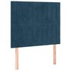vidaXL T&ecirc;te de lit Bleu fonc&eacute; 90x5x118/128 cm Velours