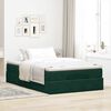 vidaXL Cadre de lit ottoman avec matelas vert fonc&eacute; 120x200 cm velours