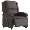 vidaXL Fauteuil de massage inclinable électrique marron foncé