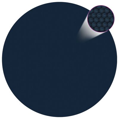 vidaXL Film solaire de piscine flottant PE 356 cm Noir et bleu
