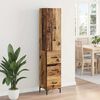 vidaXL Haut Armoire Bois Ancien 69,5 x 34 x 180 cm Bois d'ing&eacute;nierie